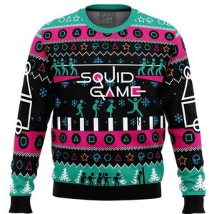 Squid Game Theme Ugly Christmas Sweater